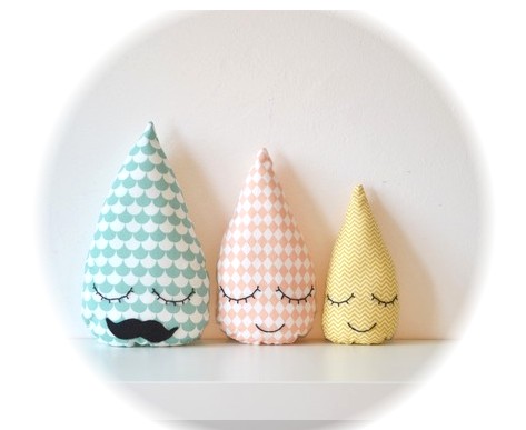 coussin original gouttes d'eau enfant coussin sobre enfant