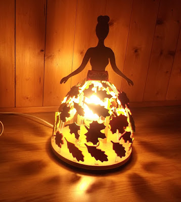 joli lampe en bois découpé pour chambre fille lampe de chevet princesse pour petite fille
