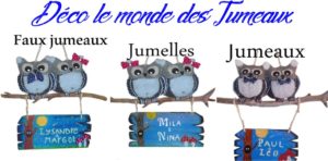 plaque de porte chouette personnalisé enfant