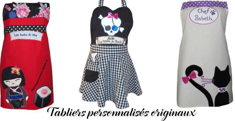 Tablier cuisine femme personnalisé et original