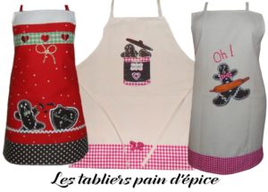 tablier femme cuisine bonhomme pain d'épice