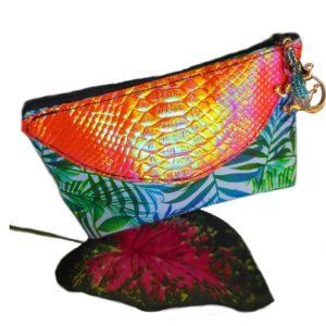 trousse maquillage imitation crocodile