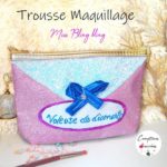 trousse maquillage glamour et humoristique trousse maquillage rose originale glitter avec diamant