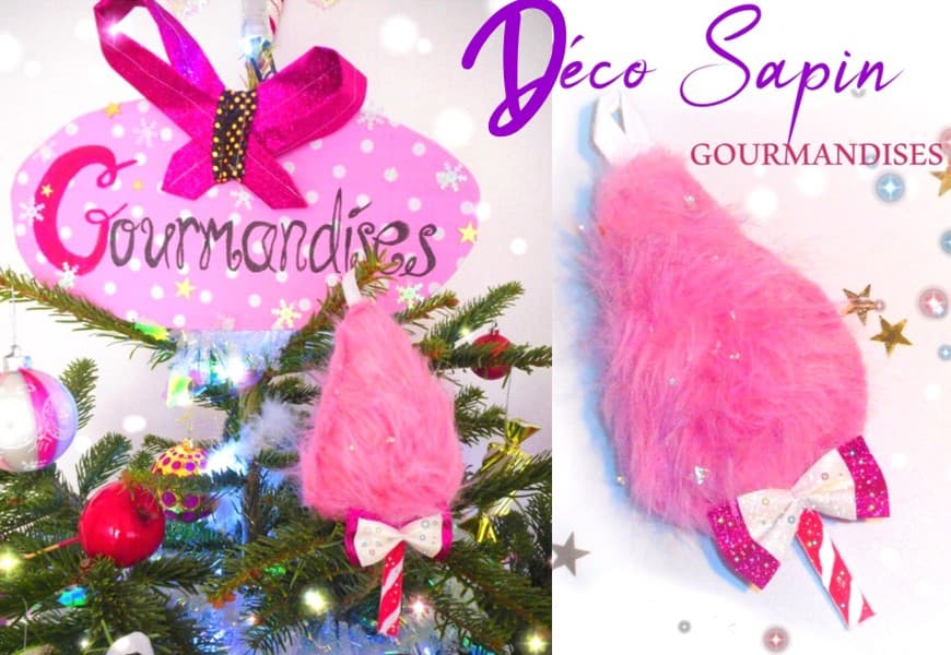 suspension rose pour sapin