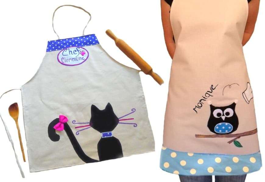 tablier de cuisine femme avec animaux