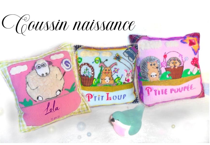 coussin naissance prénom bébé